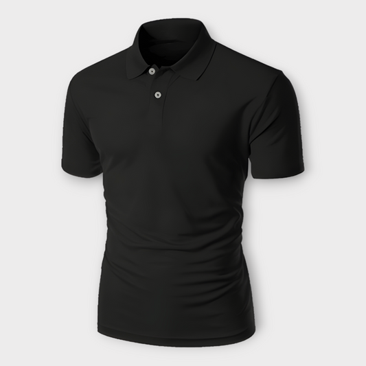 Black Summer Collar T-shirt For Men's AUA&CO