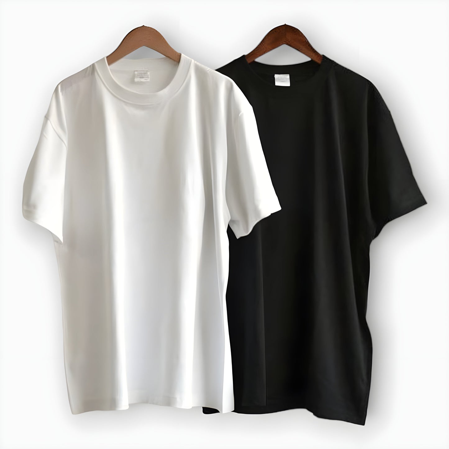 Pack Of 2 Black & White Half Sleeve T-Shirt AUA&CO