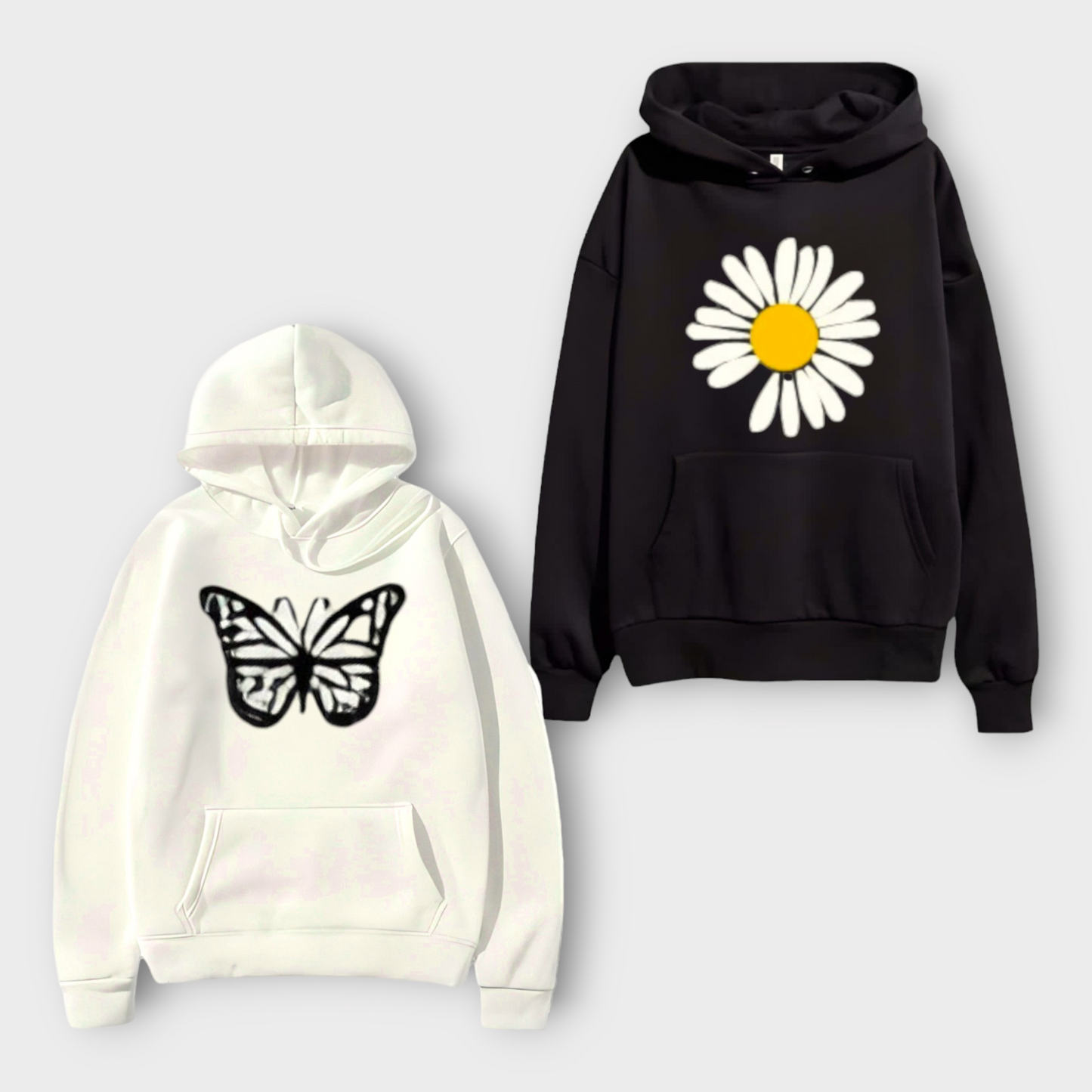 Pack Of 2 Winter Printed Hoodie For Women's