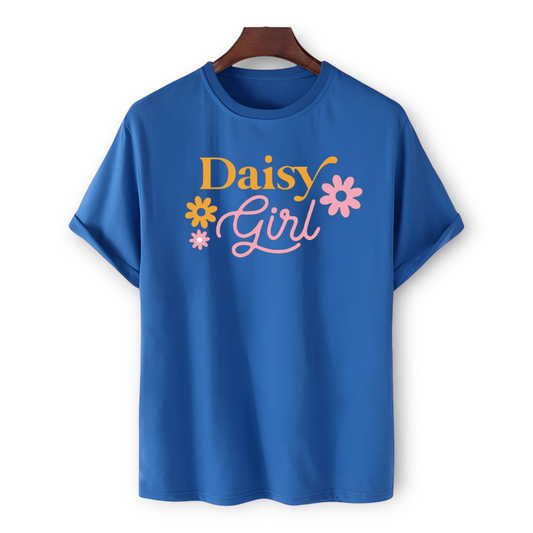 Summer Royal Blue Printed T-shirt For Women's