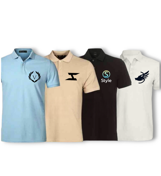 Pack Of 4 Summer Polo Printed T-shirt For Men's