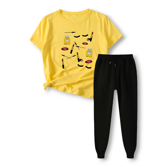 Summer Women's T-shirt & Trouser Track Suit