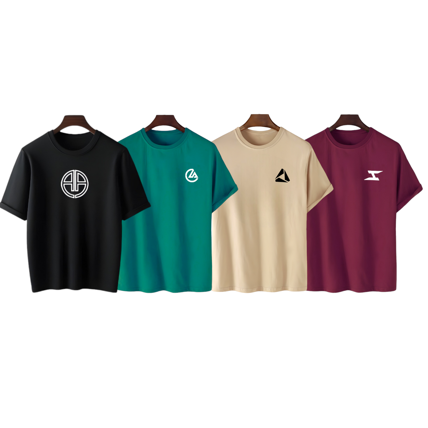 Bundle Of 4 Summer Men's Half Sleeve T-shirt