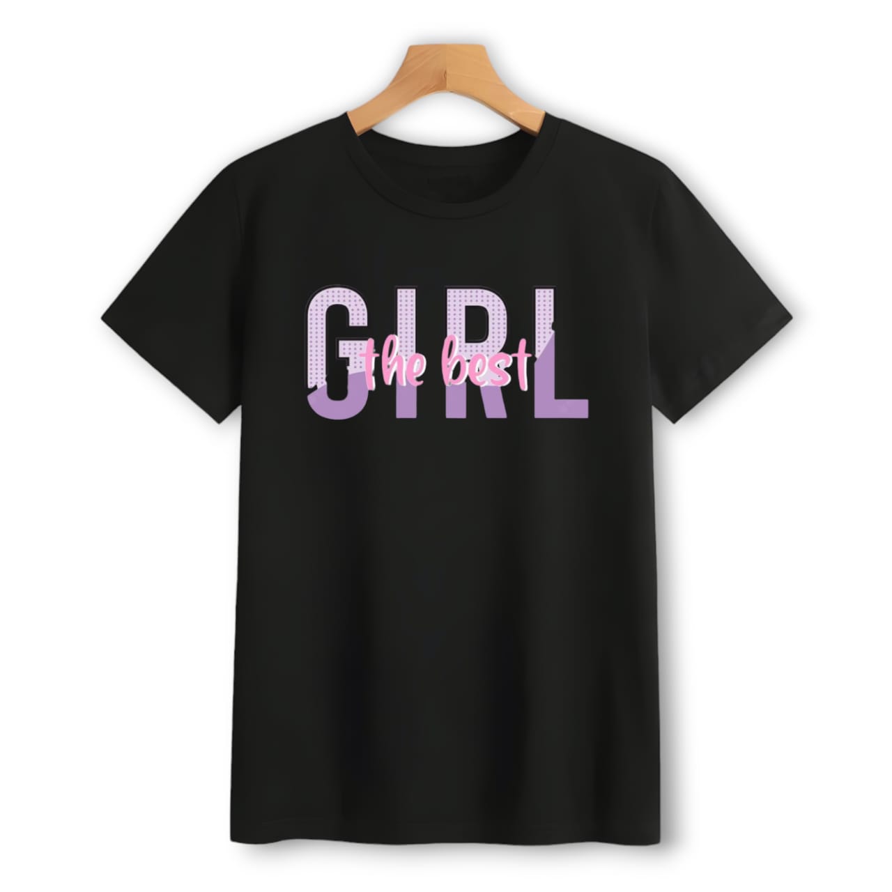 Summer Black Printed T-shirt For Womens