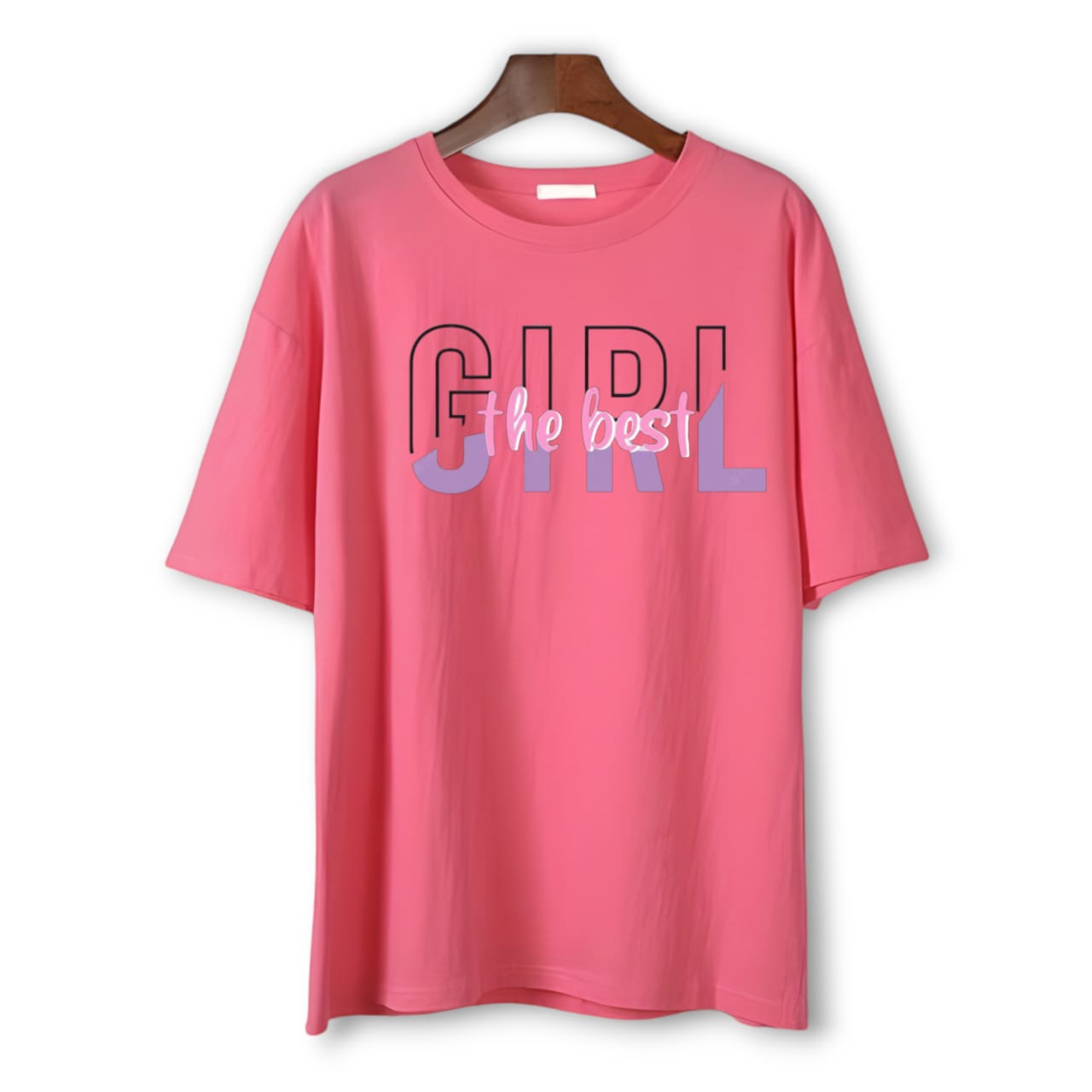 Pink Summer Printed T-shirt For Womens