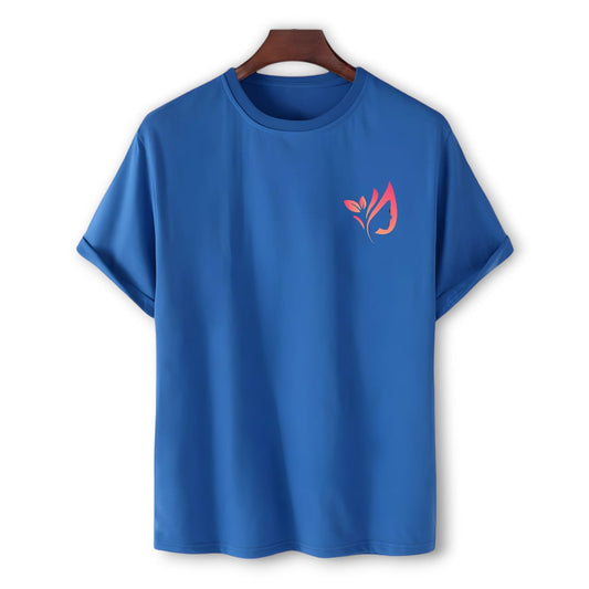 Summer Womens Royal Blue Printed T-shirt