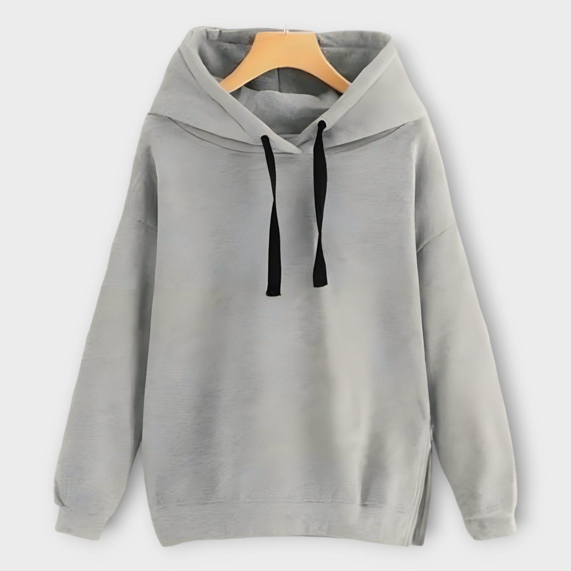 Winter Gray Basic Hoodie For Women's AUA&CO