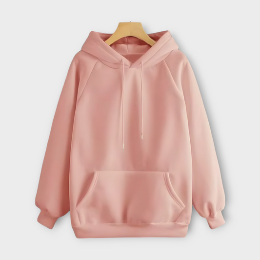 Winter Pink Basic Hoodie For Women's AUA&CO