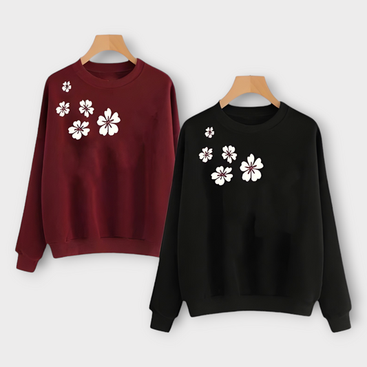 Winter Printed Sweatshirt For Womens AUA&CO