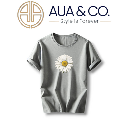 Aua&Co  Women Summer Bundle - 3 Half Sleeve Printed T-Shirts (Black, Gray, Mustard) - Unique & Stylish Designs